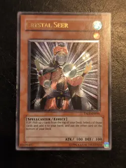 Yu-Gi-Oh! ULTIMATE RARE HOLO CARD CRYSTAL SEER TAEV-EN031 LP - Image 1