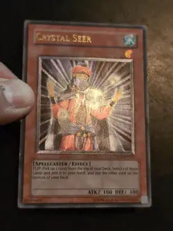 Yu-Gi-Oh! ULTIMATE RARE HOLO CARD CRYSTAL SEER TAEV-EN031 LP - Image 2