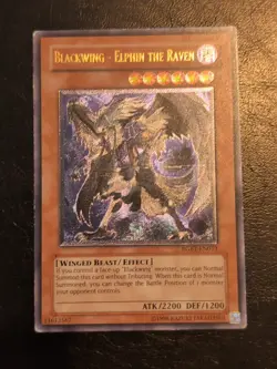 Yu-Gi-Oh! ULTIMATE RARE HOLO CARD BLACKWING ELPHIN THE RAVEN RGBT-EN013 LP - Image 1