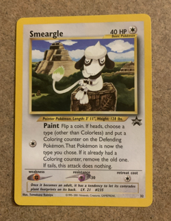 SMEARGLE 2001 POKEMON BLACK STAR PROMO CARD #32 NM - Image 1