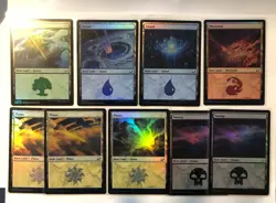 MTG - Edge of Eternities - Basic Land Lot (9 Cards Total) - ALL NM FOIL - Image 1