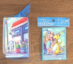 Pokemon Center Japan Card Sleeves & Deck Box Case Jasmine Ampharos New - Image 3