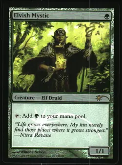 Magic: The Gathering - FNM Promos Elvish Mystic 2 Promo Foil - Image 1