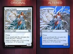 Angel of Vitality *Magic Altered Hand Painted Extended Borderless Art* MTG Erich - Image 2