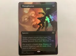 MTG Double Masters THOUGHTSEIZE Foil Borderless NM (BIN) Graded Power - Image 1