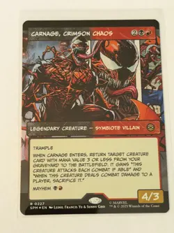Carnage, Crimson Chaos Borderless Marvel's Spider-Man Foil 227 - Image 1