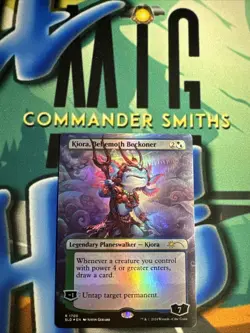 Kiora Behemoth Beckoner ✨ Borderless FOIL ✨ Secret Lair MTG Near Mint NM (1700) - Image 1