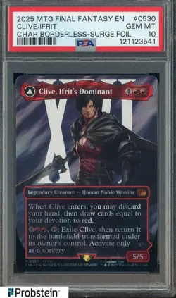 Final Fantasy MTG EN Clive , Ifrit‘s Dominant M 0530 Surge Foil Borderles PSA 10 - Image 1