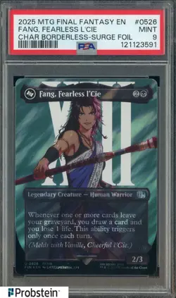 2025 MTG Final Fantasy Borderless Surge Foil #0526 Fang Fearless I'cie PSA 9 - Image 1