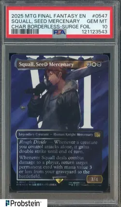 2025 MTG Final Fantasy Borderless Surge Foil #0547 Squall Seed Mercenary PSA 10 - Image 1