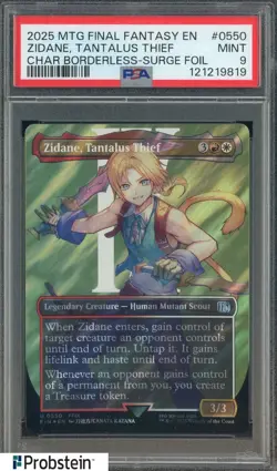 2025 MTG Final Fantasy Borderless Surge Foil #0550 Zidane Tantalus Theif PSA 9 - Image 1