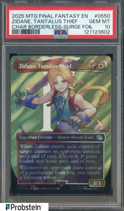2025 MTG Final Fantasy Borderless Surge Foil #0550 Zidane Tantalus Theif PSA 10 - Image 1