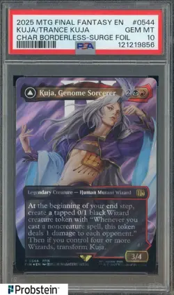 2025 MTG Final Fantasy Borderless Surge Foil #0544 Kuja Trance Kuja PSA 10 - Image 1