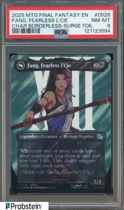 2025 MTG Final Fantasy Borderless Surge Foil #0526 Fang Fearless I'cie PSA 8 - Image 1