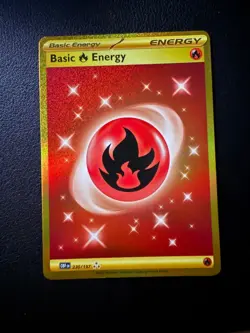 2023 Pokemon Basic Energy Fire 230/197 Obsidian Flames Gold Hyper Rare - Image 1