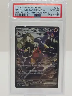 Pokemon 2025 Cynthia's Garchomp EX Sir Destined Rivals 232/182 Gem Mint PSA 10 - Image 1