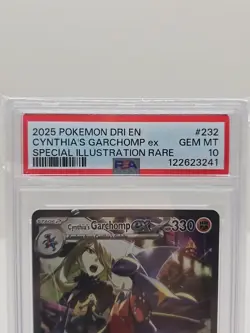 Pokemon 2025 Cynthia's Garchomp EX Sir Destined Rivals 232/182 Gem Mint PSA 10 - Image 2