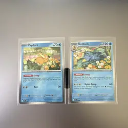 Pokemon TCG (PAIR) Psyduck 007 + Golduck 008 - Black Star Promo - Mega Evolution - Image 1