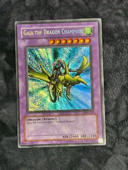 Yugioh Gaia the Dragon Champion LOB-125 REVERSE FOIL ERROR LP - Image 1