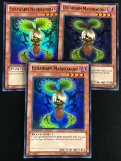 YUGIOH EVILSWARM MANDRAGORA HA07-EN015 1ST SUPER X3 (LP) - Image 1