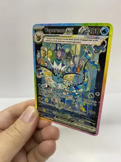 Vaporeon EX Gold Metal Pokemon Card-Collectible Gift Display！Christmas - Image 3