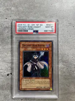 Yugioh Card 1st Ed Twilight Rose Knight PSA 10 Gem, Crimson CRMS-EN011 2009 (1) - Image 1