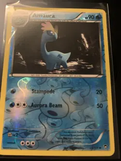 Amaura Holo Pokemon Trading Card XY Flashfire 25/111 - Image 1