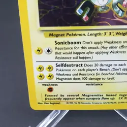 Magneton Fossil 11/62 Pokemon TCG Card Holo Rare WOTC Vintage 1999 - Image 3