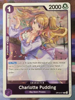 Charlotte Pudding OP12-071 Rare NM One Piece Card Game - Legacy of the Master EN - Image 1