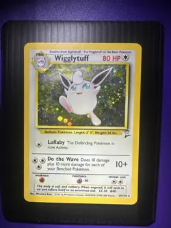 Pokemon TCG Wigglytuff Holo Rare Card 19/130 Base Set 2 - Image 1