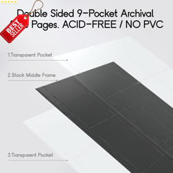 Premium 500+ Pocket Card Binder 9-Pocket Trading Card Album Zip Black TCG US - Image 5