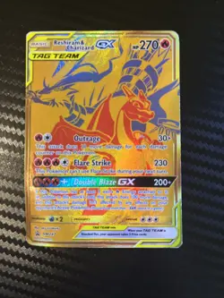 Reshiram & Charizard GX With A tiny Bend In The Card - Image 1