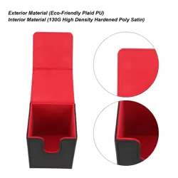 Magnetic Card Box Holds 100 Cards Scratch Resistant PU Leather Game Card Storage - Image 1