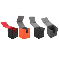 Magnetic Card Box Holds 100 Cards Scratch Resistant PU Leather Game Card Storage - Image 2