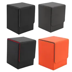 Magnetic Card Box Holds 100 Cards Scratch Resistant PU Leather Game Card Storage - Image 5