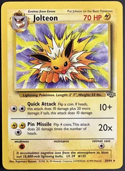 Pokemon Card - Jolteon 20/64 Jungle Rare - Image 1