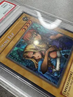 Yugioh Card Gemini Elf Secret R PSA 9 Mint, Reverse Holo Error LON-000, 2003 (1) - Image 5