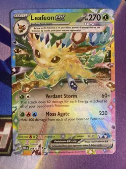 Pokemon TCG Leafeon EX Double Rare Holo Card 006/131 Prismatic Evolutions - Image 1