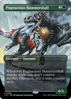 NM Borderless Pugnacious Hammerskull, MTG, LCI, Magic the Gathering, 328 - Image 1