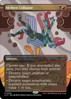 NM Borderless Molten Collapse, MTG, LCI, Magic the Gathering, 342 - Image 1