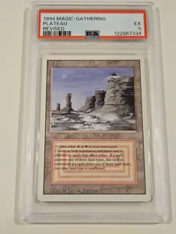 MtG - Plateau Revised Edition Regular PSA 5 - Image 1