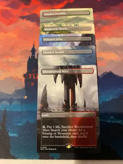 MTG Modern Horizons 3 Complete Set of Fetch Lands Borderless - Image 1