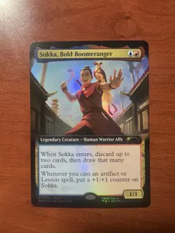 MTG MagicCon Atlanta EXCLUSIVE Promo Sokka, Bold Boomeranger Foil Avatar - Magic - Image 1
