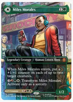 Miles Morales 0200 Regular Borderless Marvels Spider-Man MTG - Image 1