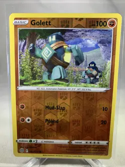 Golett Common Reverse Holo Fighting Brilliant Stars Pokemon TCG Card 082/172 - Image 1