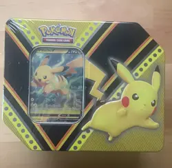Pokemon 2020 V POWER TINS - Pikachu V - Sealed - Image 1