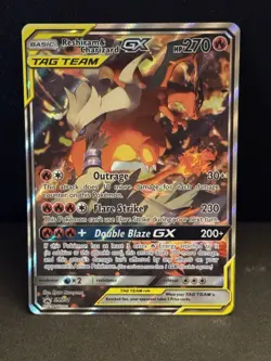 Reshiram and Charizard GX Tag Team SM201 Pokemon TCG - Image 1