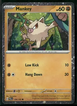 Pokemon Paldea Evolved Promo 106/193 Cosmos Holo - Mankey - Image 1
