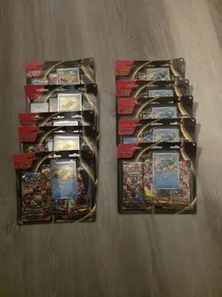 Pokemon Mega English Tins, 3 Packs, Blisters - Image 1