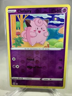 Reverse Holo Clefairy 053/172 Common Brilliant Stars Pokemon TCG - Image 1